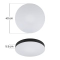 Plafon LED 36W okrągły czarny Lampa sufitowa 3 barwy światła 40cm IP54