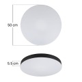 Plafon sufitowy LED okrągły czarny 3 barwy światła 3 poziomy jasności 50cm IP54