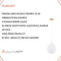 ARGON lampa wisząca kulka biała ryflowana złote dodatki 25cm PALOMA 8507