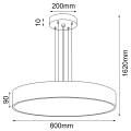 ANTIGO KENGO - lampa wisząca śr. 80 cm - złoty - SKU 5240 5XE27