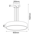 ANTIGO 4XE27 led KENGO - lampa wisząca śr. 60 cm - biały - SKU 5236