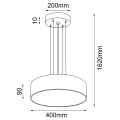 ANTIGO 3XE27  KENGO - lampa wisząca śr. 40 cm - biały - SKU 5233