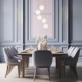 ARGON lampa wisząca złoty żyrandol kaskadowy białe kule ryflowane 5 PALOMA 2183