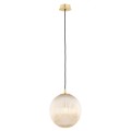 ARGON miodowa lampa wisząca mosiądz szklana kula PALOMA 8515