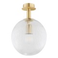 ARGON lampa sufitowa kula plafon szkło ryflowane mosiądz PALOMA 8516