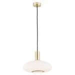 ARGON  lampa wisząca klosz owal mleczne szkło złote dodatki SAGUNTO 4358