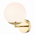 ARGON regulowany IP44 kinkiet lampa ścienna złota z mleczną kulą SATELITE PLUS 4744