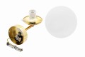 ARGON regulowany IP44 kinkiet lampa ścienna złota z mleczną kulą SATELITE PLUS 4744