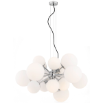 ARGON żyrandol glamour szklane kule opal z elementami chrom E27 15-płomienny SATELITE 5021