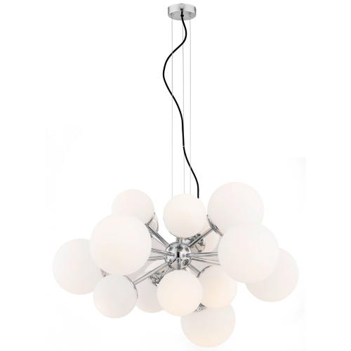 ARGON żyrandol glamour szklane kule opal z elementami chrom E27 15-płomienny SATELITE 5021  glowne-5021.png