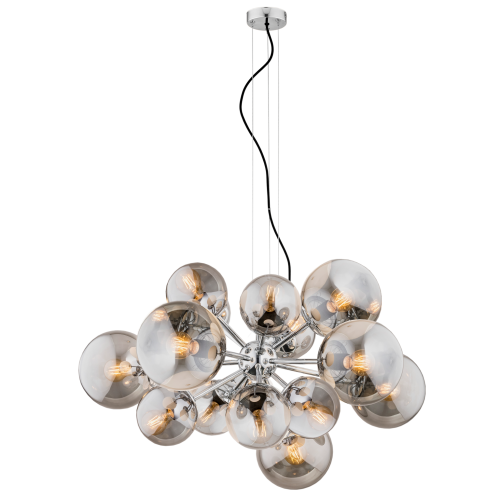 ARGON żyrandol glamour szklane klosz kule  grafit z elementami chrom E27 15-płomienny SATELITE 5022 1.png