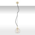 ARGON lampa wisząca pojedyncza szklana kula detale w mosiądzu OVIEDO 4200 