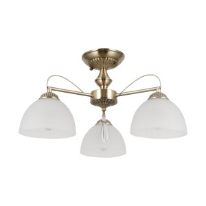 Lampa sufitowa antyczny mosiądz żyrandol 3XE27 patyna Moreti PND-40623-3-AB ITALUX 