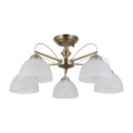 Żyrandol antyczny mosiądz lampa sufitowa 5XE27 patyna Moreti PND-40623-5-AB ITALUX 