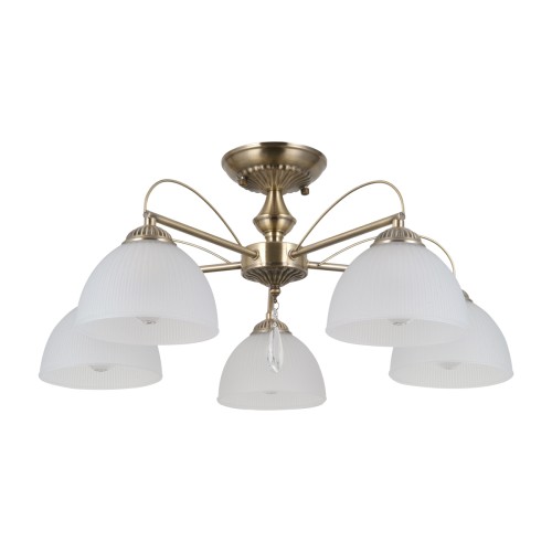 Żyrandol antyczny mosiądz lampa sufitowa 5XE27 patyna Moreti PND-40623-5-AB ITALUX  1.jpg