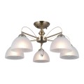 Żyrandol antyczny mosiądz lampa sufitowa 5XE27 patyna Moreti PND-40623-5-AB ITALUX 