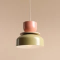Lampa zwis Oliwkowo-koralowa lampa wisząca UTO Pistachio-Coral ø30cm ARTERA