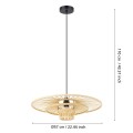  Lampa wisząca bambus 1XE27 44012  LYDNEY EGLO 