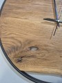 Zegar dębowy olejowany drewniany wiszący ścienny ręcznie robiony Ø 59 cm  Hand Made