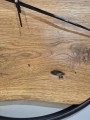 Zegar dębowy olejowany drewniany wiszący ścienny ręcznie robiony Ø 59 cm  Hand Made