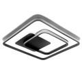 Lampa sufitowa plafon czarna kwadraty 88W + pilot Quadra G04