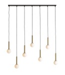 Lampa wisząca żyrandol RIU black-brass VII 1121T40 Aldex