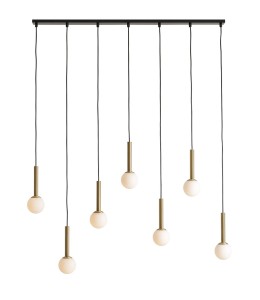 Lampa wisząca żyrandol RIU black-brass VII 1121T40 Aldex