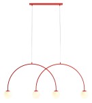 Lampa żyrandol czerwony UNA red chilli L 1116L19_L Aldex