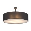 Lampa sufitowa czarna abażur Rondo 600 4245