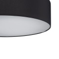 Lampa sufitowa czarna abażur Rondo 600 4245