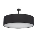 Lampa sufitowa czarna abażur Rondo 600 4245