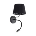 Hotelowa lampa do czytania  MAJA BLACK KINKIET 2 E27 + G9 10081 TKlighting