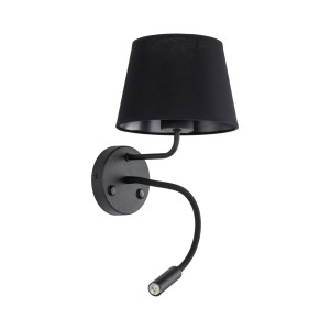 Hotelowa lampa do czytania  MAJA BLACK KINKIET 2 E27 + G9 10081 TKlighting