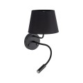 Hotelowa lampa do czytania  MAJA BLACK KINKIET 2 E27 + G9 10081 TKlighting