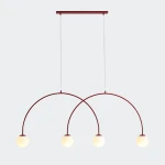 Lampa wisząca żyrandol UNA red wine L 1116L15_L Aldex