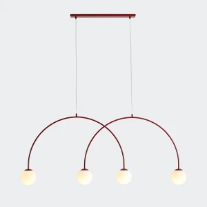 Lampa wisząca żyrandol UNA red wine L 1116L15_L Aldex