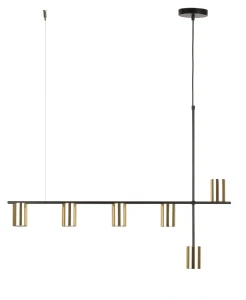 Lampa wisząca mosiądzowana złoto-czarna żyrandol  VENDO 6 33696 Sigma Lighting