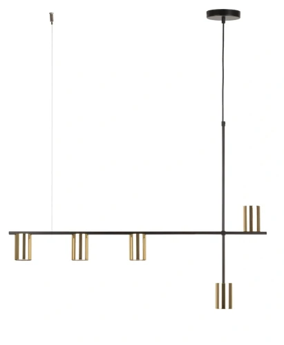 Lampa wisząca mosiądzowana złoto-czarna VENDO 5 żyrandol 33693  Sigma Lighting    1.webp