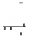 Lampa wisząca z reflektorami czarna  VENDO 4 żyrandol 33689 Sigma Lighting