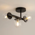 Plafon AVOLA 3 kulki czarne/transaparentne 40794 SIGMA