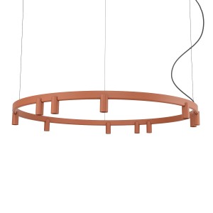 Lampa wisząca żyrandol FOURTY ROUND LED XI ZWIS TERRACOTTA 12420 NOWODVORSKI