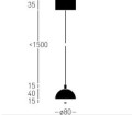 Lampa wisząca Otel B Z SNW czarna 25.4108.A3B.002  CHORS 