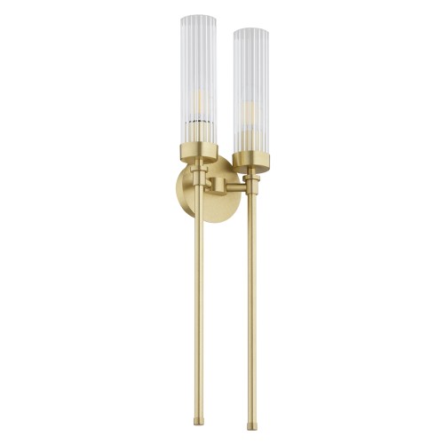 Lampa ścienna PRESTON podwójny kinkiet glamour lity mosiądz ryflowane szkło 7291 Argon    2ee37179ca9ddf43e04058607f7f4edd.jpg