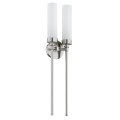 Lampa na ścianę PRESTON podwójny kinkiet glamour nikiel mleczne szkło7292 ARGON