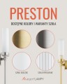 Lampa na ścianę PRESTON podwójny kinkiet glamour nikiel mleczne szkło7292 ARGON