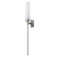 Lampa na ścianę PRESTON podwójny kinkiet glamour nikiel mleczne szkło7292 ARGON