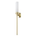 Lampa na ścianę PRESTON 2XE14 podwójny kinkiet glamour lity mosiądz mleczne szkło 7290 ARGON