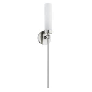 Lampa na ścianę PRESTON 8979 kinkiet nikiel mleczne szkło glamour 8979 Argon