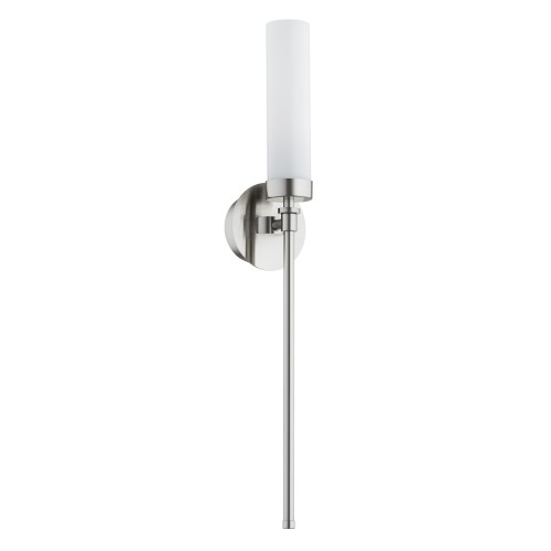 Lampa na ścianę PRESTON 8979 kinkiet nikiel mleczne szkło glamour 8979 Argon