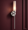 Lampa na ścianę PRESTON 8979 kinkiet nikiel mleczne szkło glamour 8979 Argon